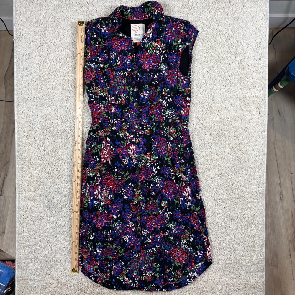 Conversations by Anthropologie 32 of 52 Floral Button Smocked Dress Women US‎ 4